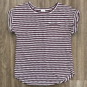 Maroon Striped Tee
